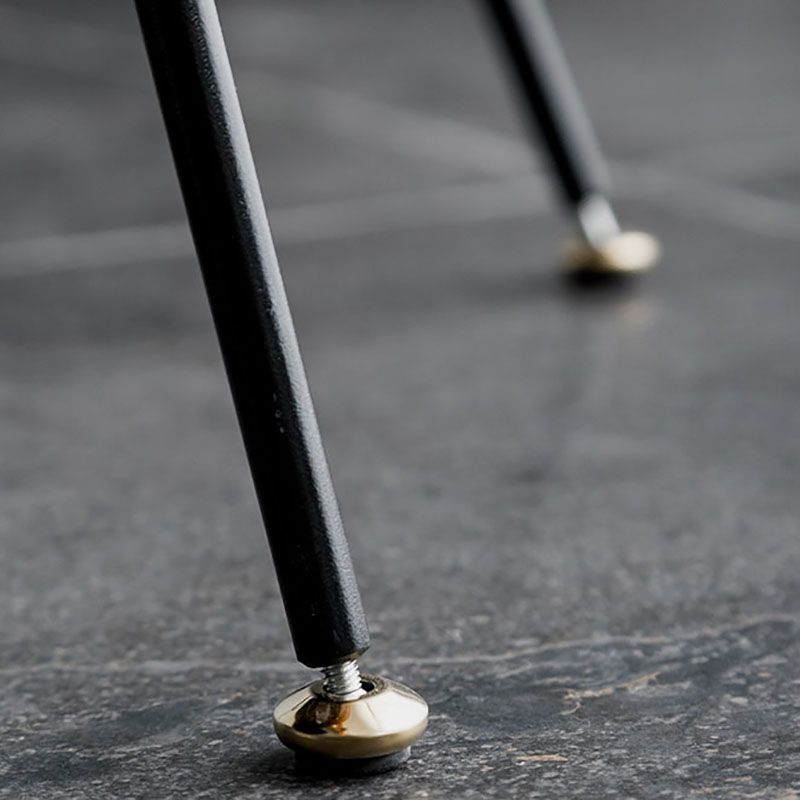 Silla lateral de comedor de metal industrial con respaldo abierto, silla sin brazos para restaurante
