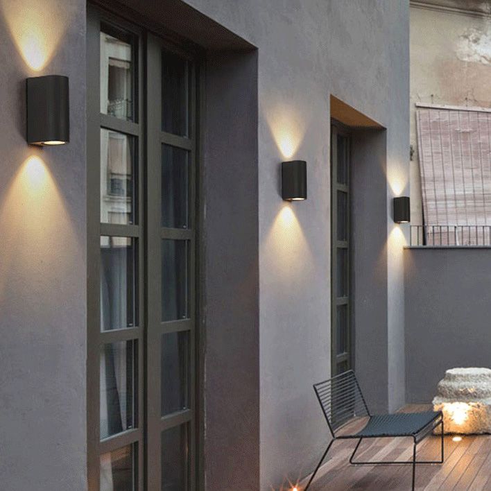 Modern Minimalist Style Cylinder Up and Down LED Wall Sconce Metal Wall Mounted Lamps