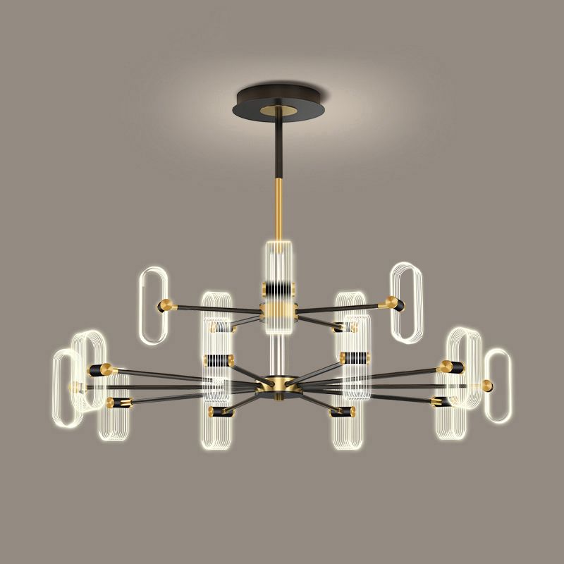 Acrylic Contemporary Pendant Lighting Fixtures Black Sputnik Hanging Lights