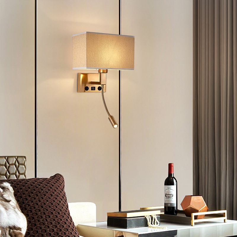 Lámpara de lectura LED de 20.5 pulgadas de altura Lámpara de lectura ajustable Lámpara de pared nórdica en latón