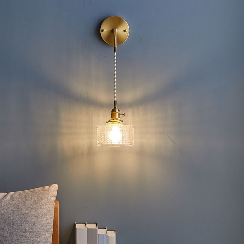 Contemporary Vanity Light Creative Glass Shade Wall Light Sconce for Washroom