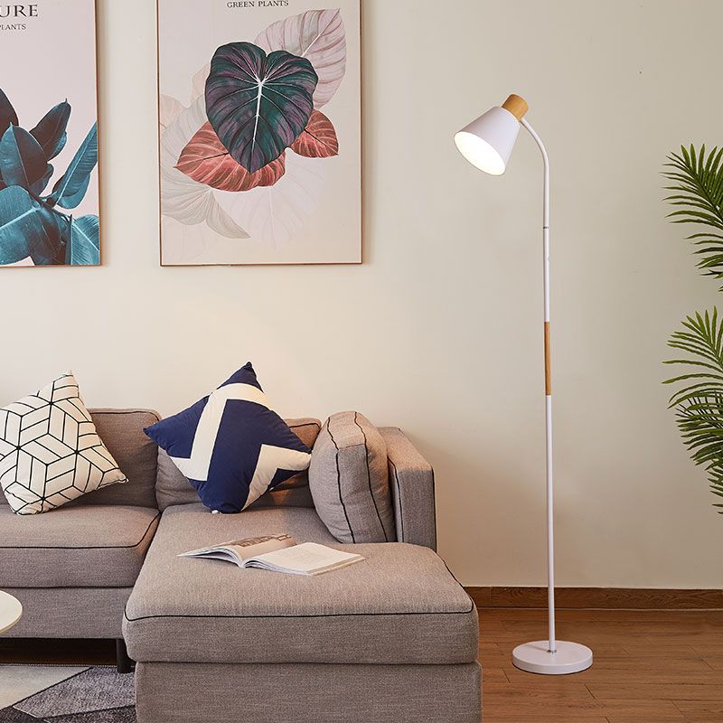Noordse flexibele arm vloerlicht metallic 1 lampstudieruimte Standing Light
