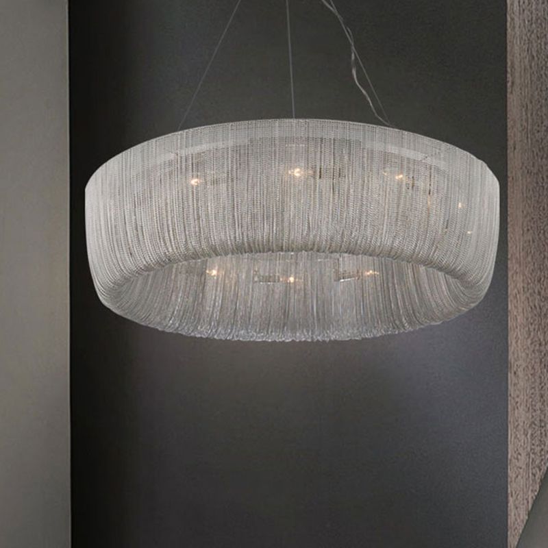 Aluminum Contemporary Hanging Light Fixtures Tassel  Drop Lamp for Living Room