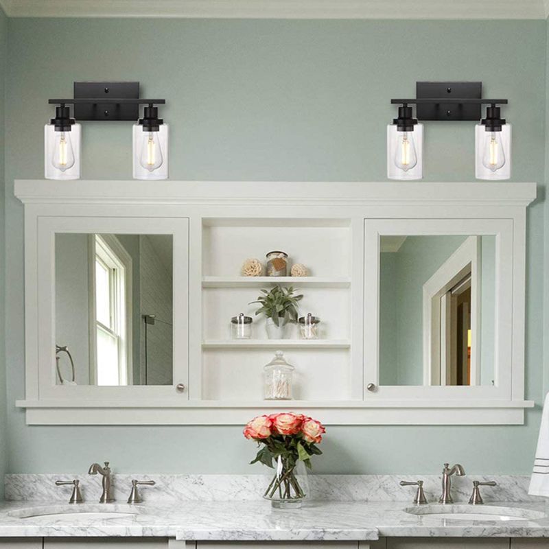 Lampade a parete di vanità cilindriche Light retro Vanity Light di vetro industriale