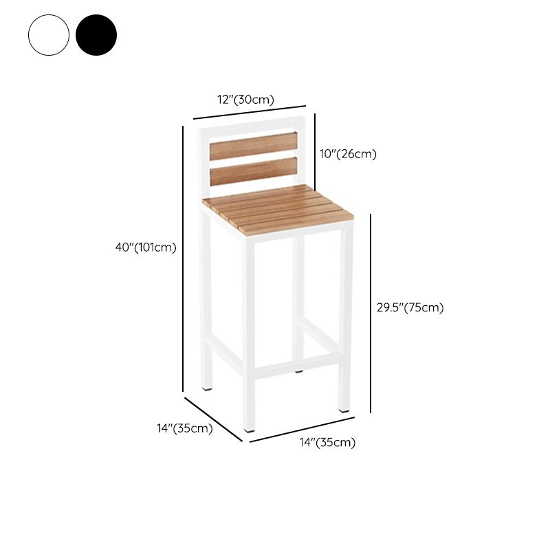 Industrial 1/5/9 Pieces Bar Table Set Rectangle Wood Counter Table with Stools for Balcony