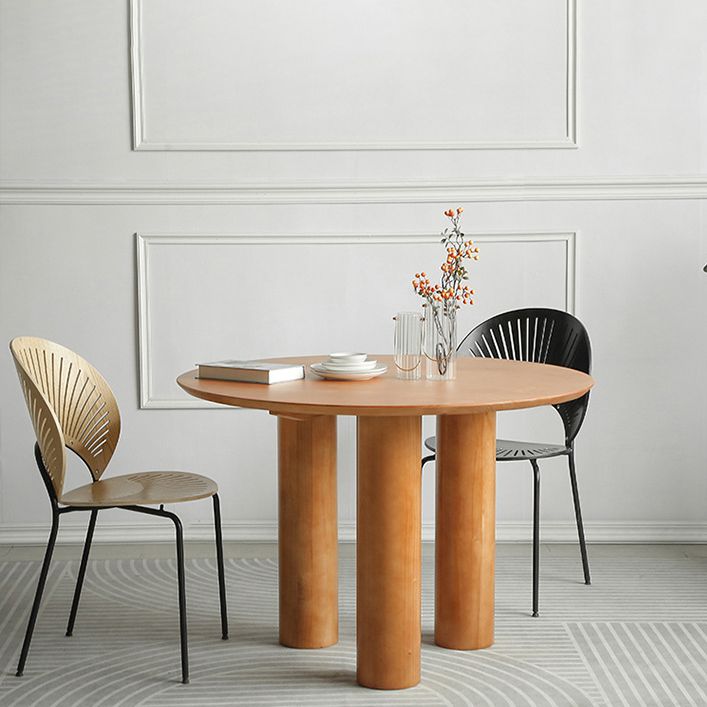 Solid Wood Dining Set 1/2/3/4 Pcs Round Dining Table with Windsor Chairs