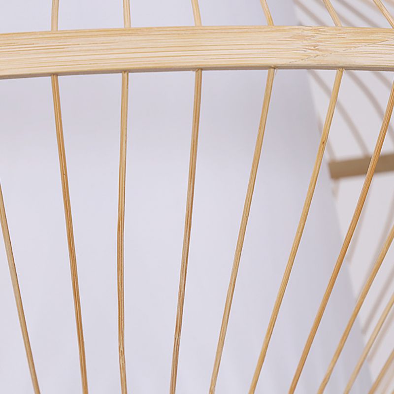 Bamboo Hanging Light Simplicity Geometric Pendent Lighting Fixture for Dining Room