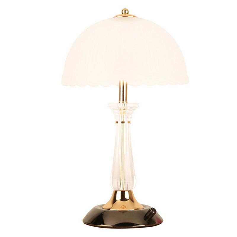 Ultra-moderne Einfachheit Domtisch Lampe weiße Glas Nachttisch-Lampe für Schlafzimmer