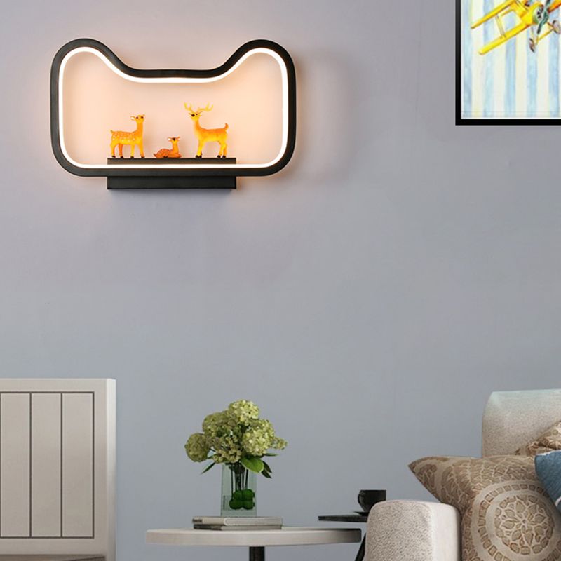 Geometry Shape Metal Wall Lighting Idea Kids Style 1 Light Wall Light Fixture