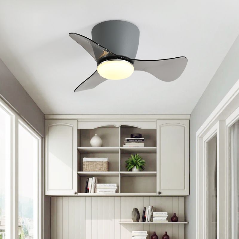 Metal Geometry Shape Ceiling Fan Light Kids Style 1-Light Ceiling Fan Lighting for Bedroom