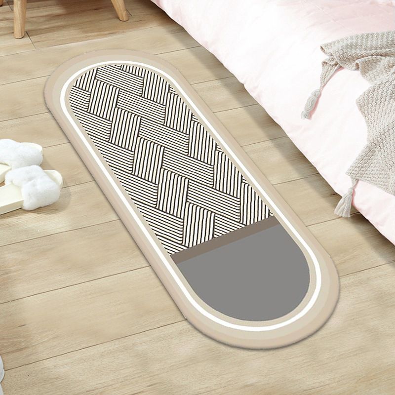 Green Modern Rug Polyester Color Lump Rug Stain Resistant Rug for Living Room