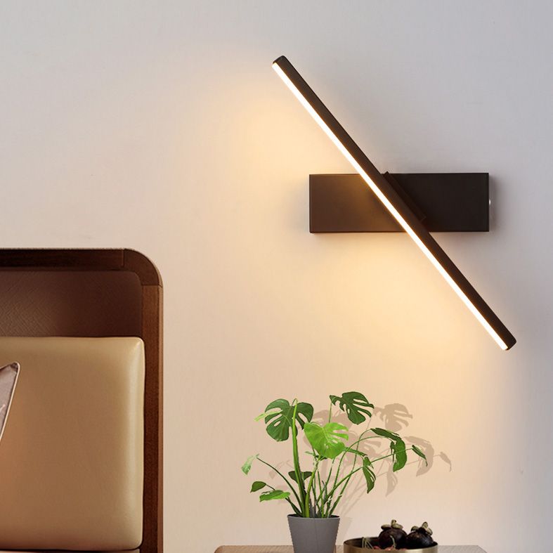 Modern Minimalist style Linear Wall Mount Light Fixture Metal Wall Sconces for Bedroom