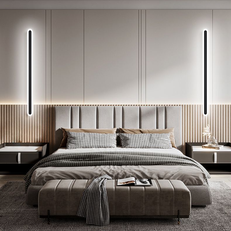 Modern Minimalist Style Linear Sconce Light Fixtures Acrylic Wall Lighting Ideas for Living Room