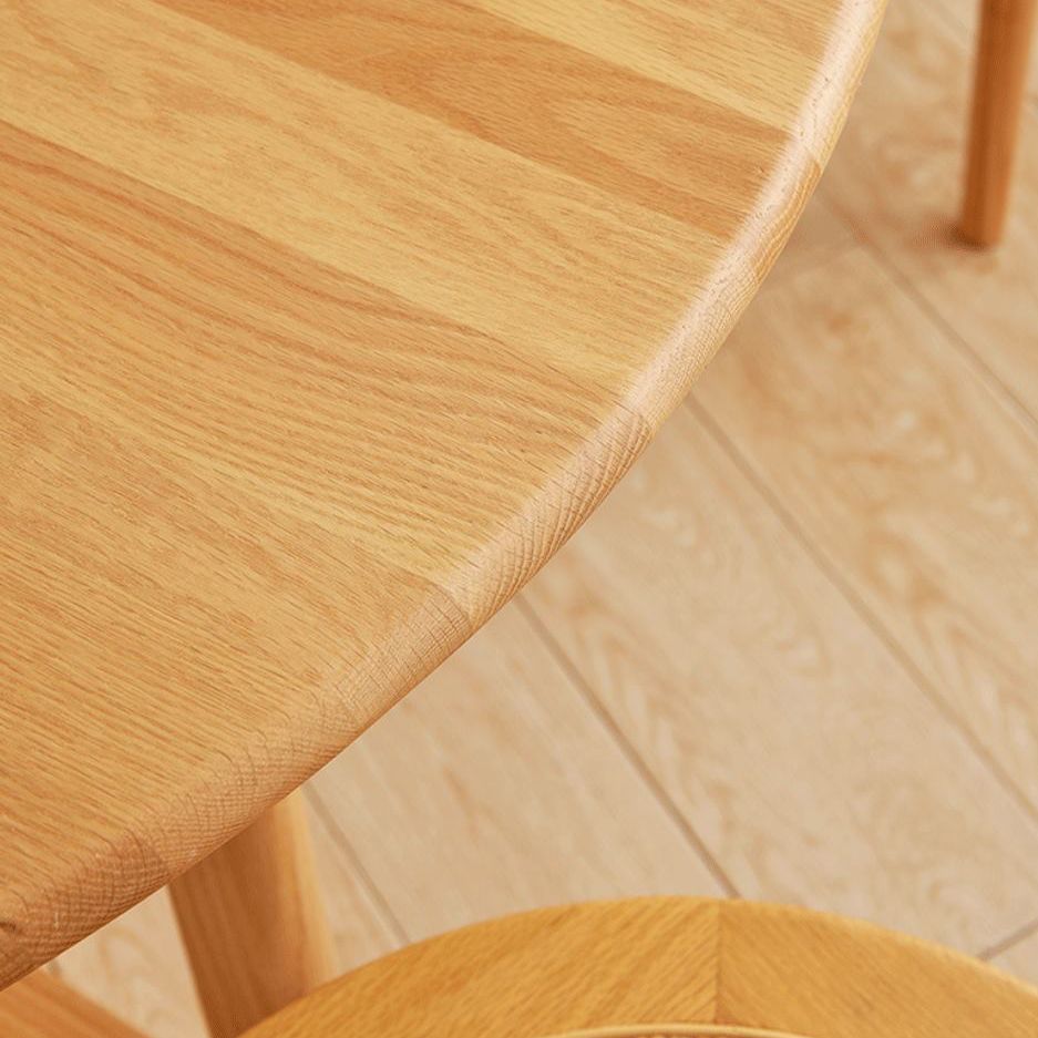 Solid Wood Dining Table Set 1/3/5 Pcs Round Dining Table with Windsor Chairs