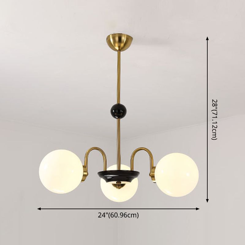 Modern Minimalist Design lampadario lampadario lampadario sferico a soffitto in vetro bianco