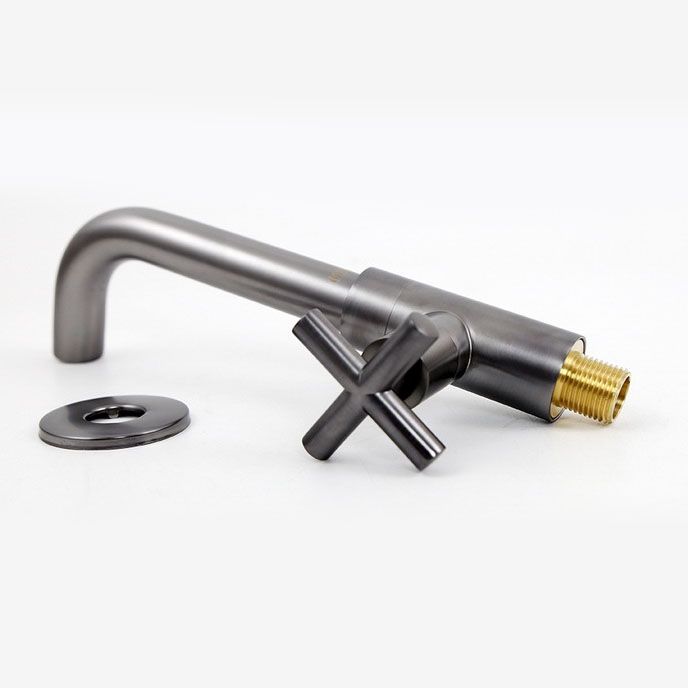 Wall Mounted Faucets Single Cross Handle Faucet for Bathroom