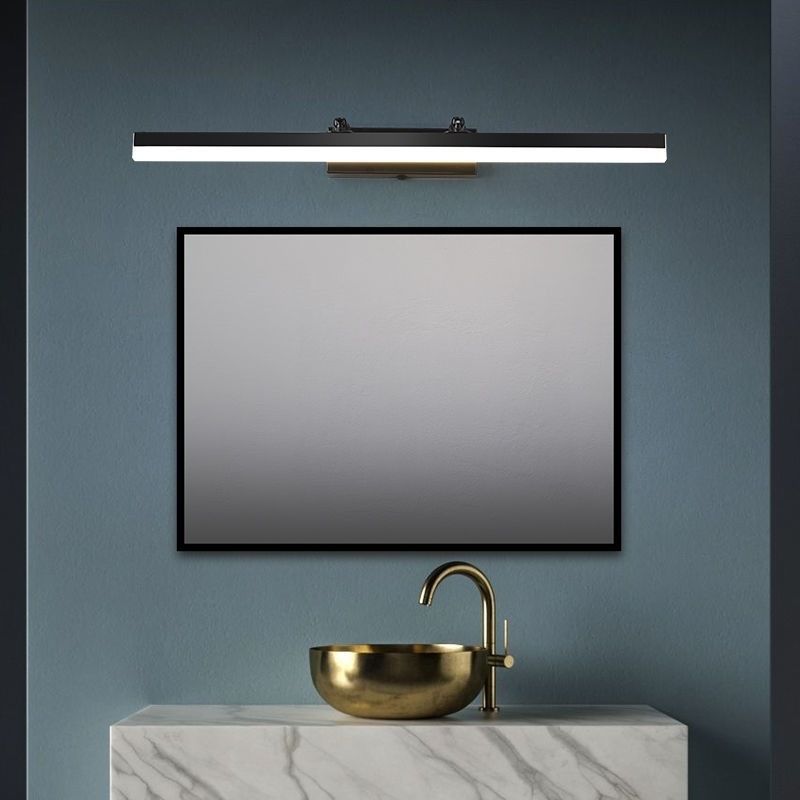 Modern Style Linear Wall Mounted Lamps Metal 1 Light LED Mirror Lights