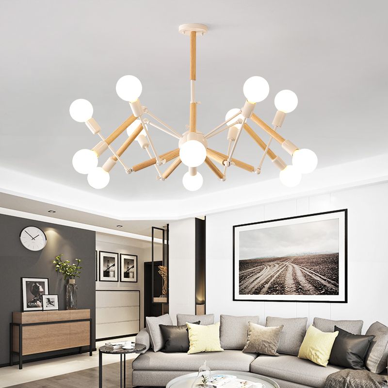 Spider Chandelier Light Fixtures Modern Multi-Head Hanging Pendant Lamps for Living Room