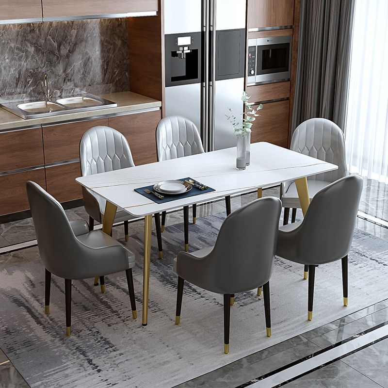 Glam Dining Table Set 1/2/5/6/7 Pieces Sintered Stone Dining Set