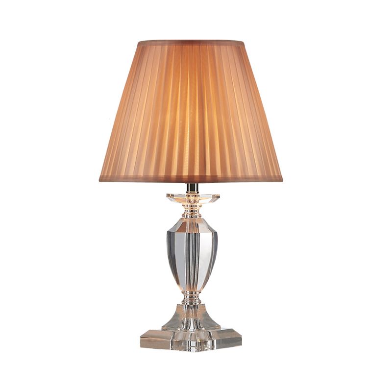 Jar Task Lighting Lampada da lettura moderna in cristallo smussato con 1 lampadina marrone chiaro, larghezza 12"/13".