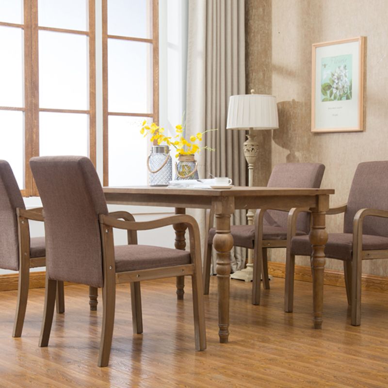 Chaise de salle à manger en bois rembourrée à dossier solide de fauteuil de maison contemporaine