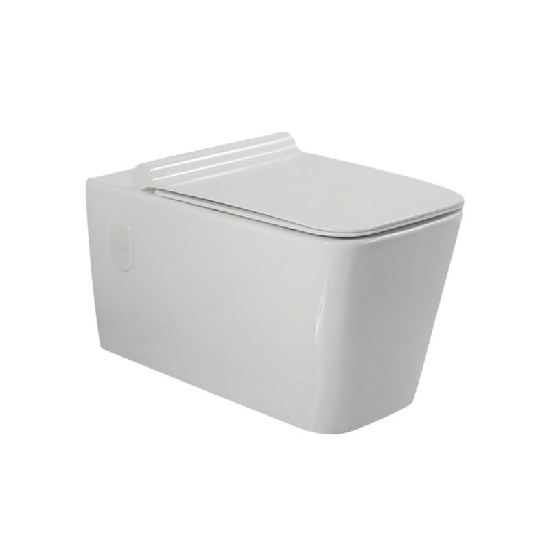 Modern Ceramic Flush Toilet White Wall Hung Toilet Bowl for Washroom