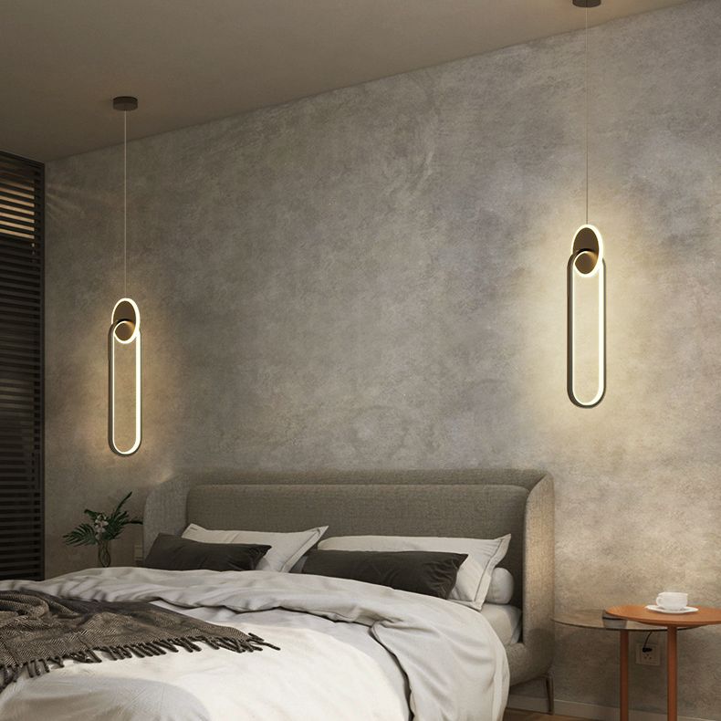 Minimalism LED Hanging Ceiling Light Metal 1-Light Ceiling Pendant Light