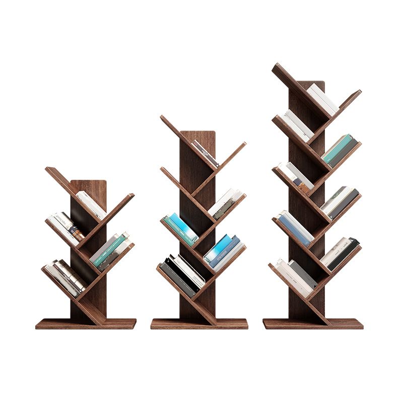 Wooden Standard Bookshelf Scandinavian Open Back Bookcase with Shelves