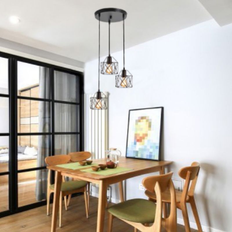 Forme de géométrie en métal Lumières suspendues industrielles multiples liminaires de support de suspension légers