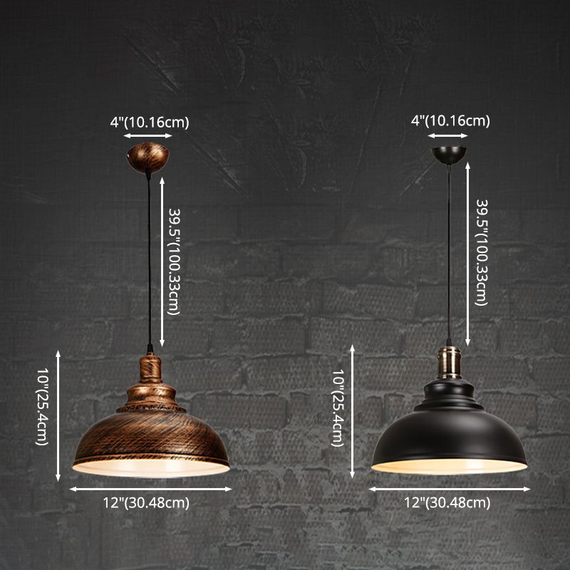 Industrial Barn Commercial Pendant Lighting Metal 1 Light Pendant Light Kit for Dinning Room