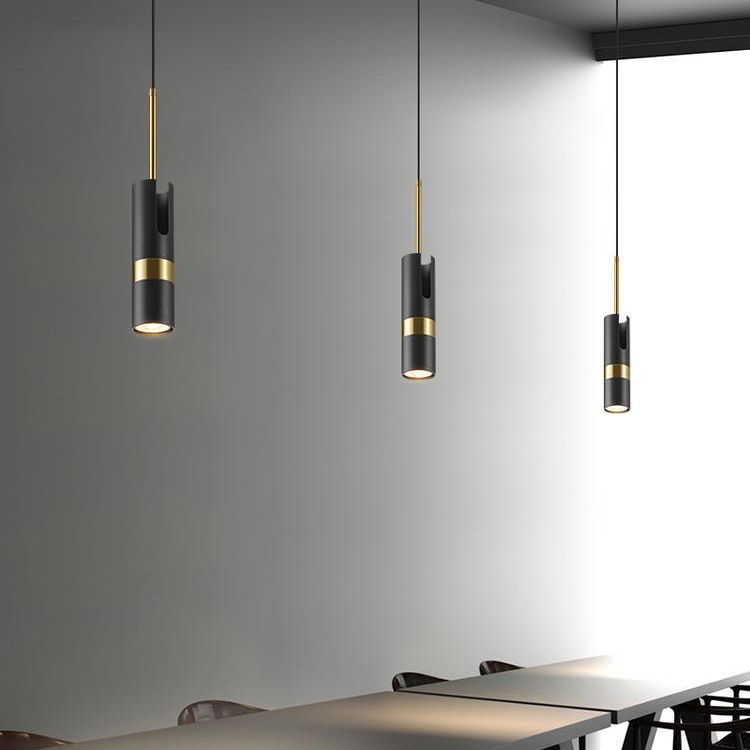 Metall Tubular Spotlight Anhänger postmodern 1 Kopf Rotatable Lesebuchlicht für Schlafzimmer