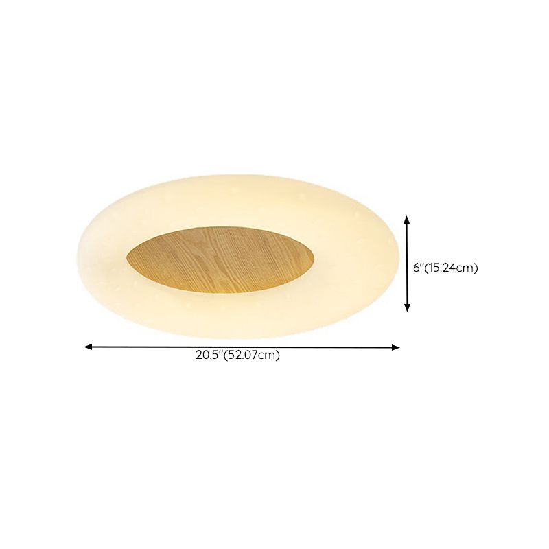 LED Modernism Ceiling Light White Shaded Flush Mount Lighting for Hallway