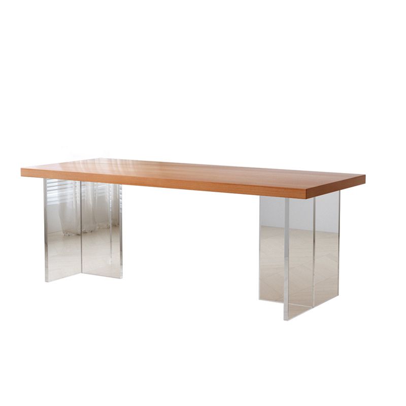 Modern 1/2/5 Pieces Dining Set Rectangle Pine Wood Dining Table for Dining Room Cafe