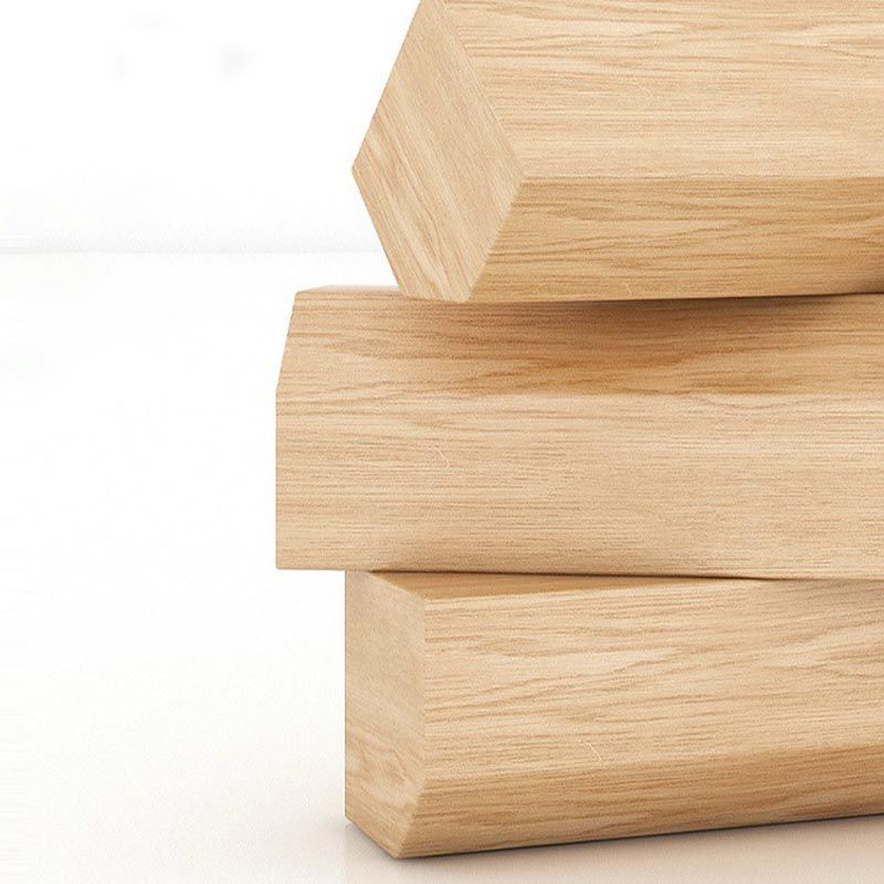 Modern Wood Dining Chair Open Back Dining Side Furniture in Matte Finish for Home