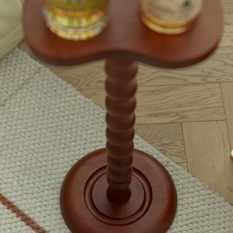 Traditional Wood End Table Sled Black/Brown Side End Snack Table