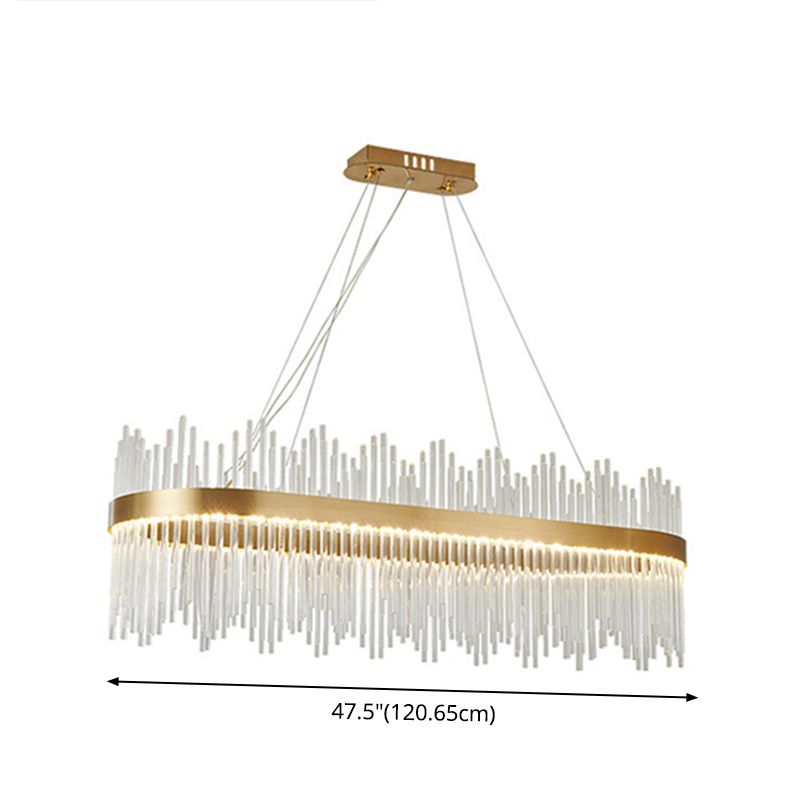 Modern Drum Chandelier Glass Crystal Pendant Ceiling Lights with Adjustable Hanging Cord for Living Room