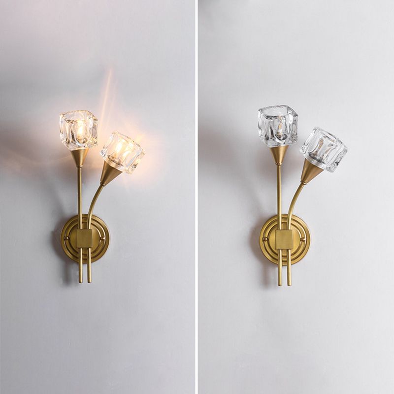 Unique Shape Wall Mount Light Fixture Modern Wall Mounted Lighting in Gold for Living Room