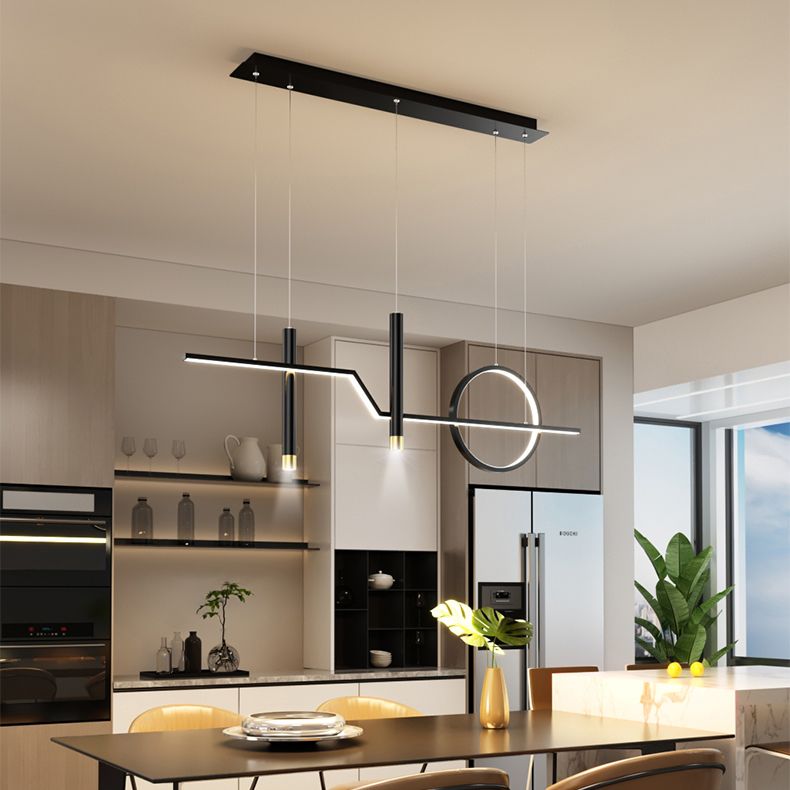 Modern Chandeliers For Dining Room Geometric Hanging Pendant Lights Metal Chandelier