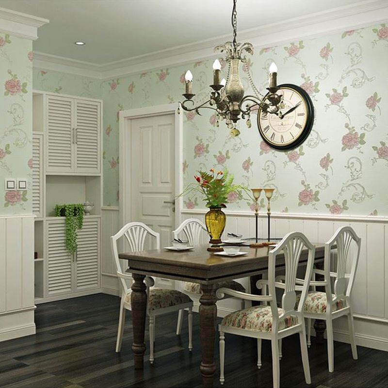Papier peint intissé avec pivoines en fleurs, décoration murale imperméabilisante de couleur claire pour la maison