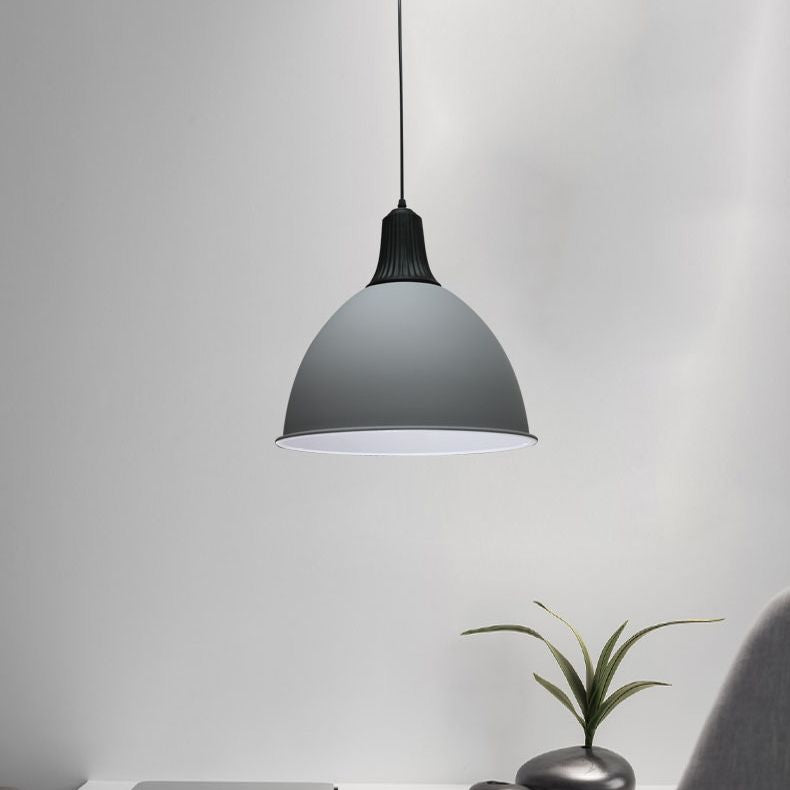 Accesorio de iluminación colgante de domo de metal estilo nórdico lámpara de techo colgante para comedor