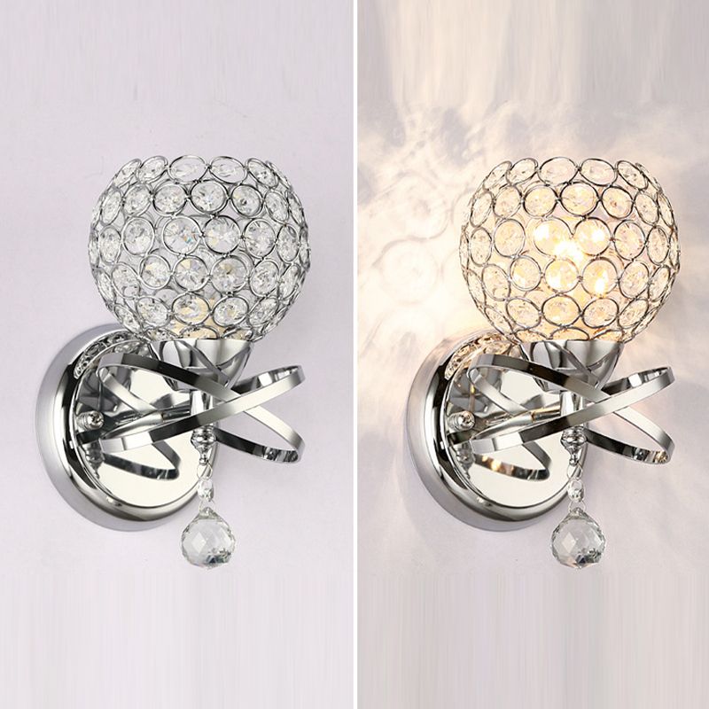 Éclairage d'applications à balle pour la chambre à coucher d'une lumière antique Éclairage mural en cristal clair
