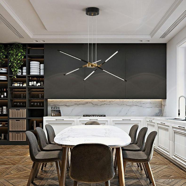 Luci a sospensione a sospensione in metallo Lampade sospese contemporanee per soggiorno