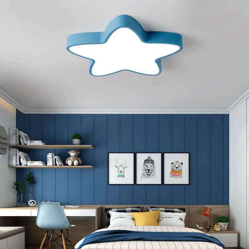 Plafonnier LED en fer forgé, plafonnier Macaron en acrylique de Style nordique moderne pour chambre à coucher