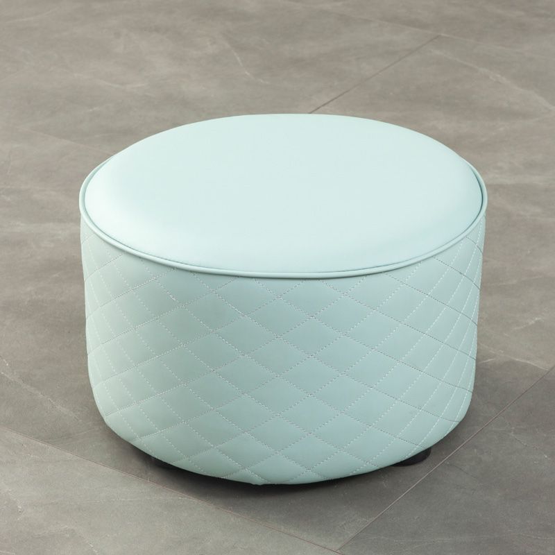 Modern Leather Pouf Water Resistant Round Pouf for Home Decor