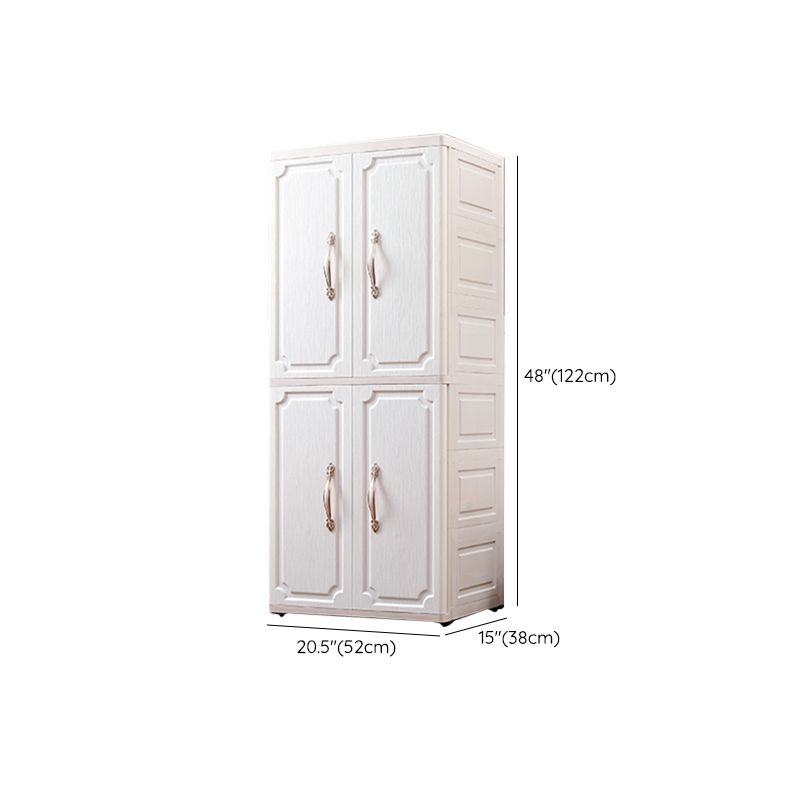 White Plastic Wardrobe Closet Contemporary Wardrobe Armoire for Home