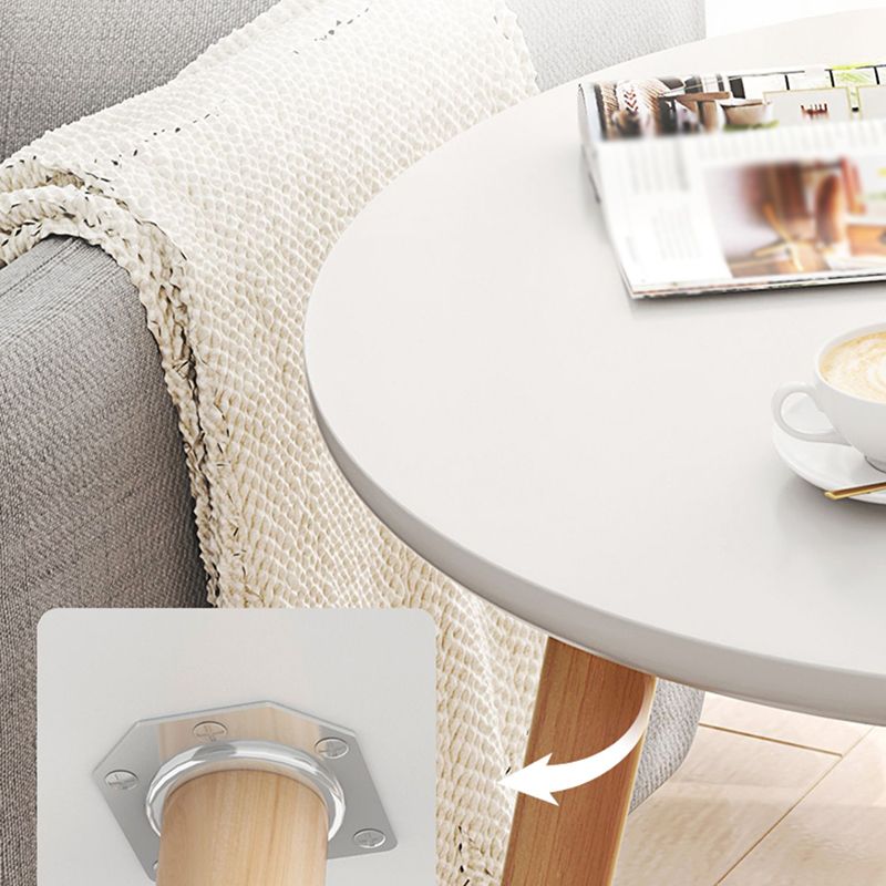 Scandinavian 3 Legs End Table Dia 15.7"/19.7"/23.6" Round Wood Side Table