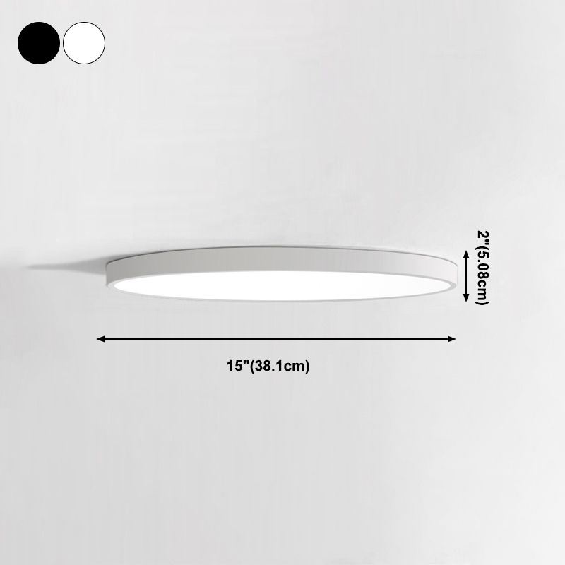 Round Shape LED Ceiling Lamp Modern Iron 1 Light Flush Mount for Balcony Aisle