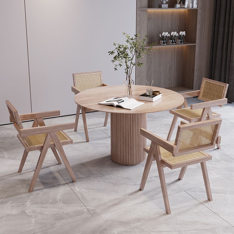 Simplicity Round Dining Site Table Pine Solid Wood Dining Room Home Furniture