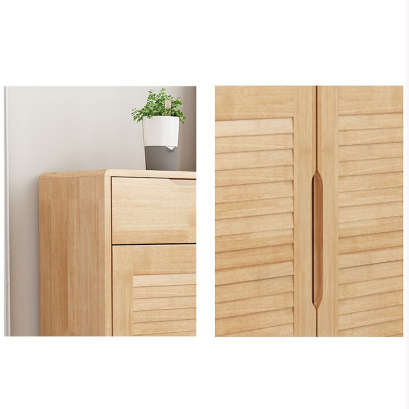 Contemporary Cabinet Rubberwood With Doors 2 - Drawer Rectangle Accent Cabinet
