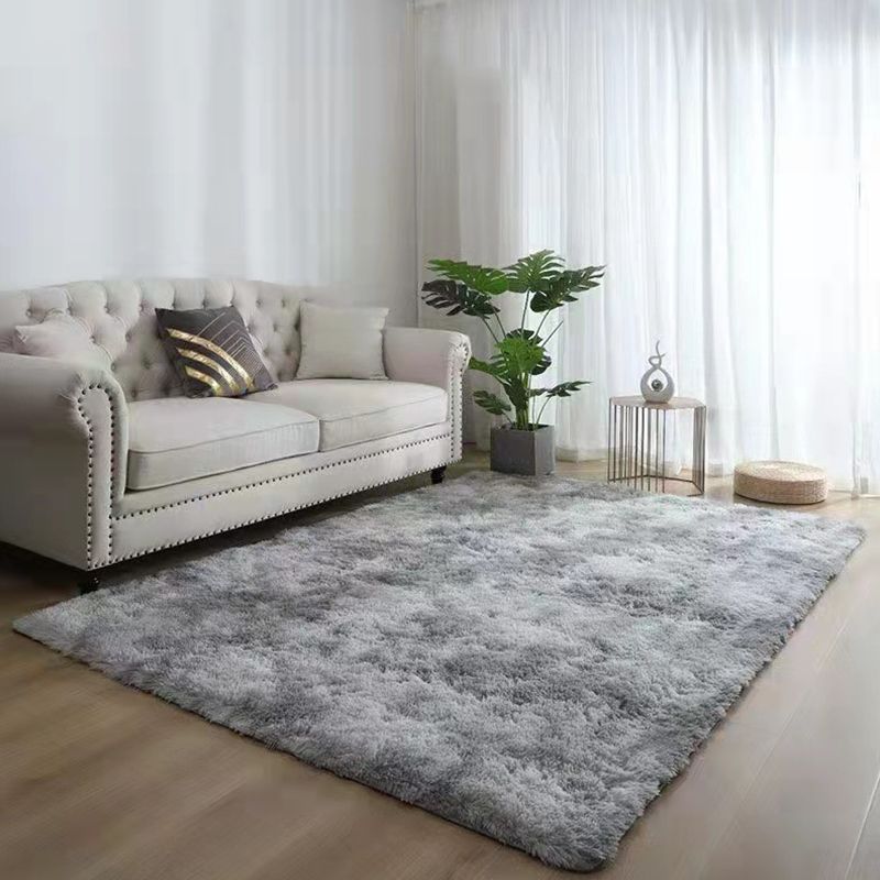 Modern Solid Shag Carpet Polyester Indoor Rug Non-Slip Backing Area Carpet for Living Room